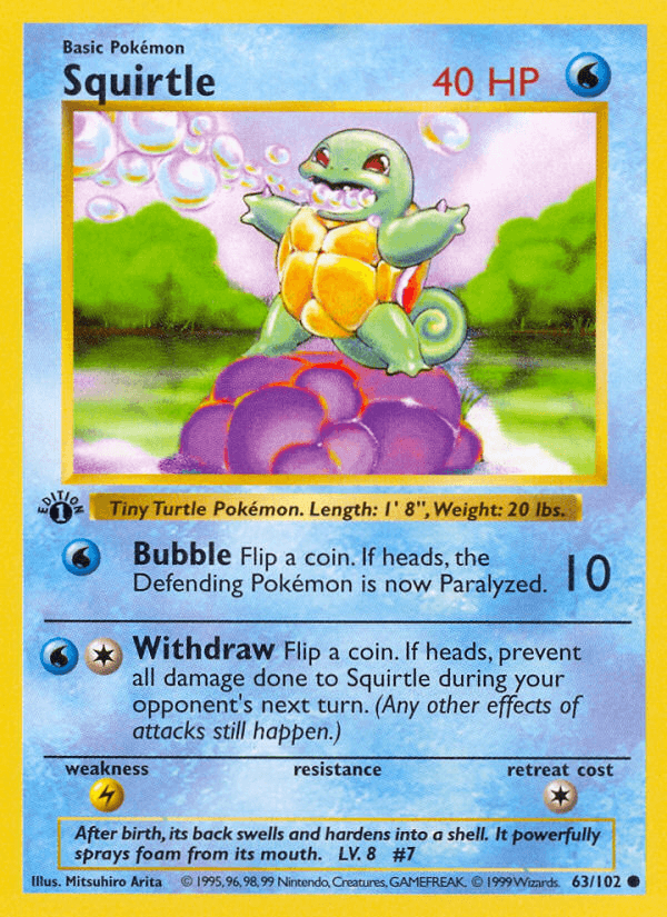 Carta Squirtle Base Set